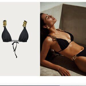 SAME Gold Chain Bathing Suit (Top + Bottom) NWT / Never Worn